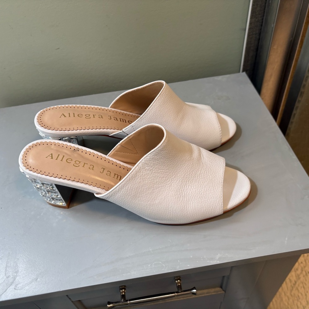White Slide Sandals